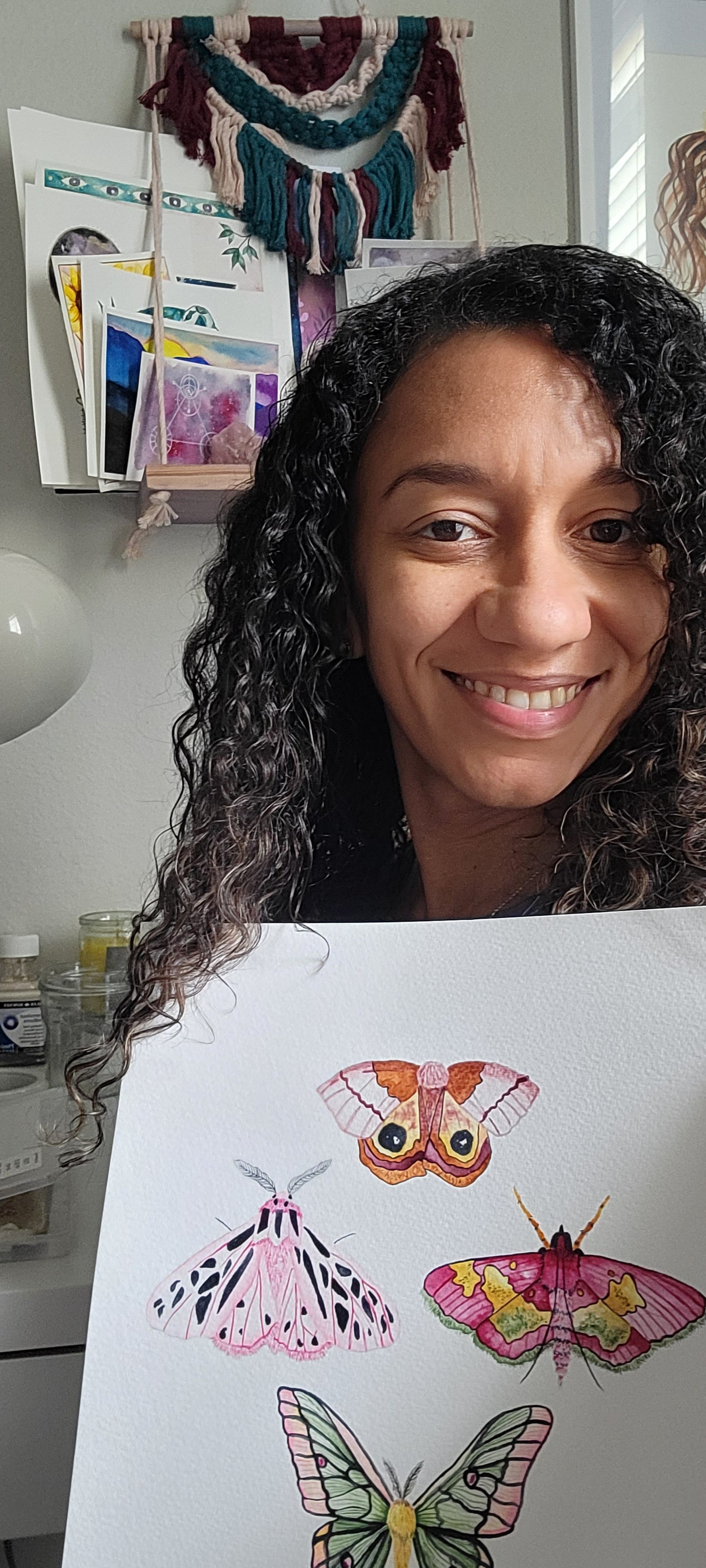 Seasonal Moths Palette" Watercolor Art Print