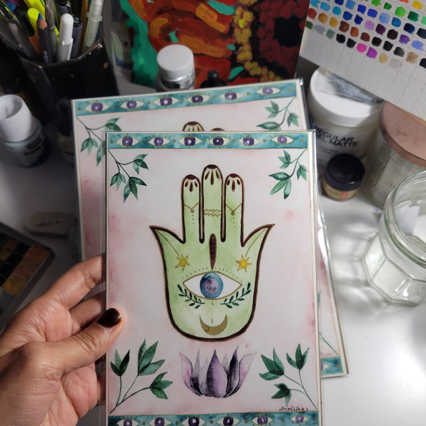 "Guardian's Embrace" Watercolor Art Print