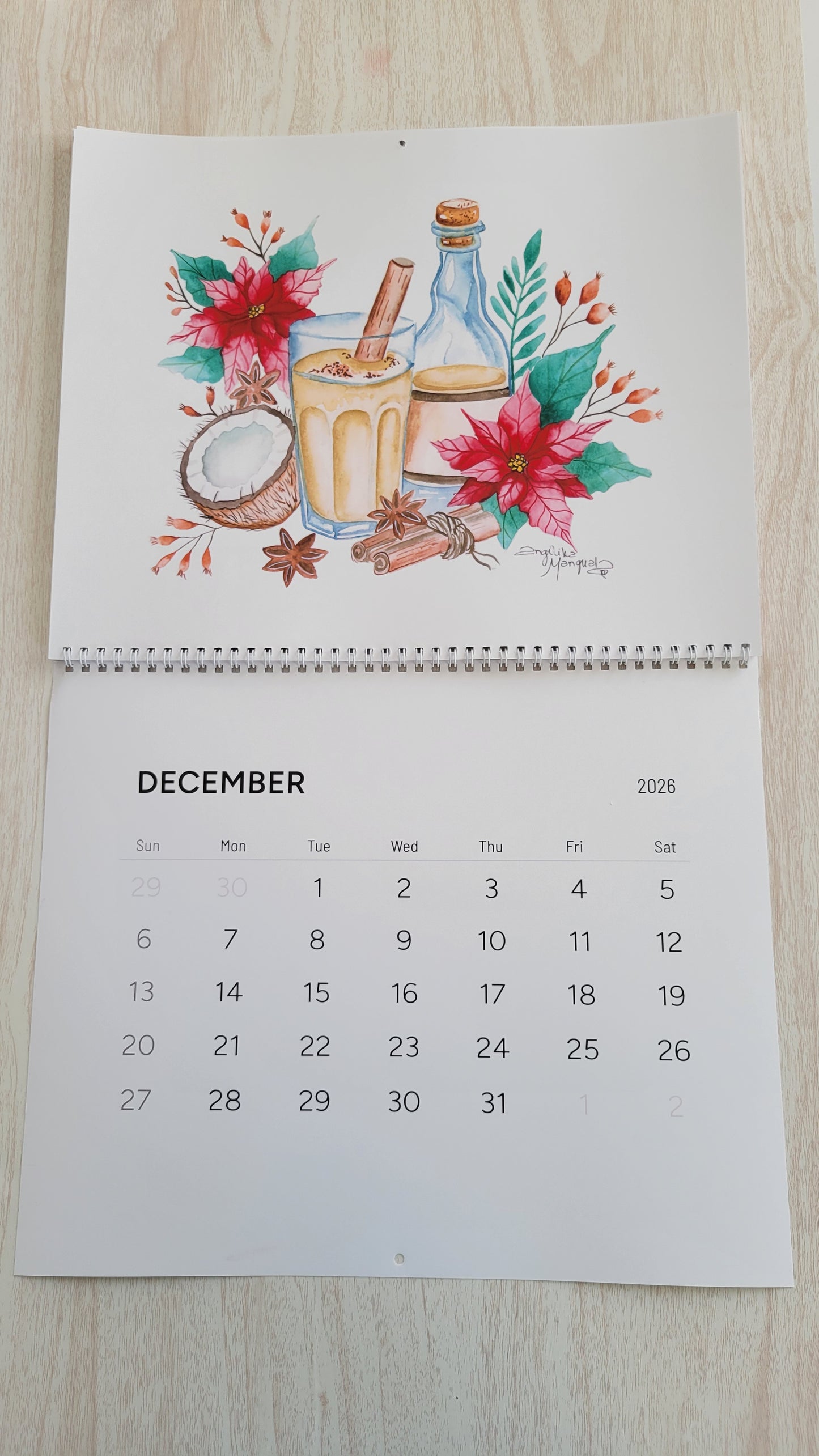 2026 Calendario Boricua Art Wall Calendar Watercolor Art Prints