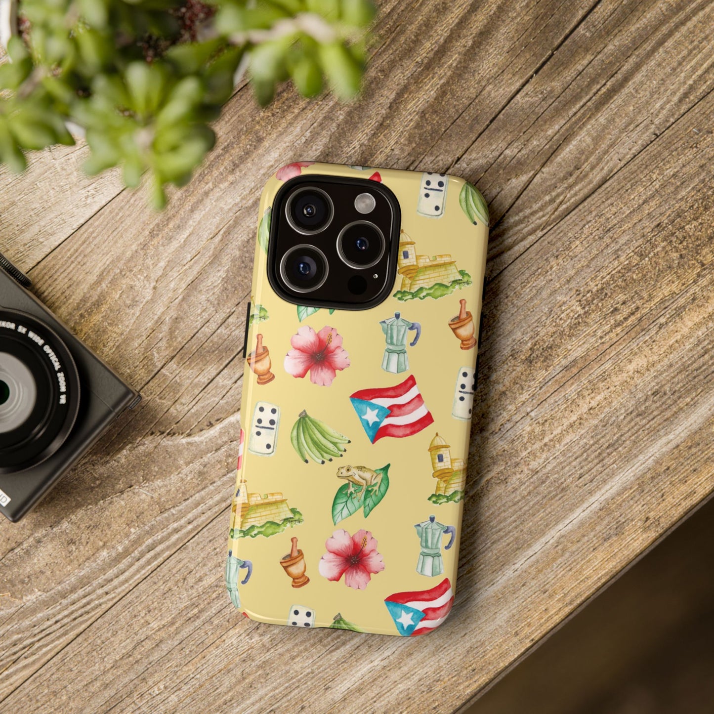 Copy of Puerto Rican Tropical Phone Case, Tough Cases, Custom Phone Cover, Gift for Her, Caribbean Style, Summer Vibes