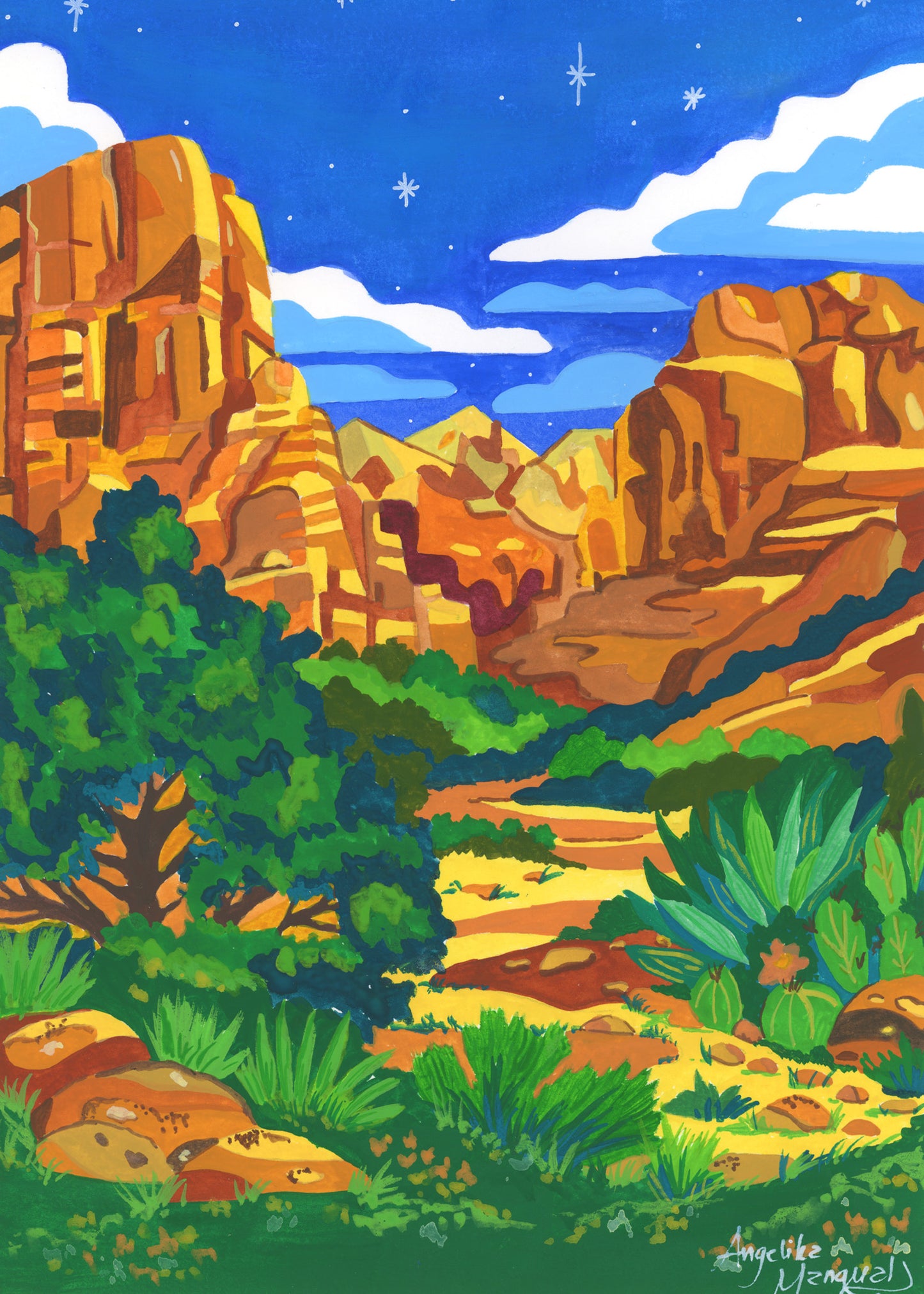 Utah Zion's National Park view from Angel's Landing Print