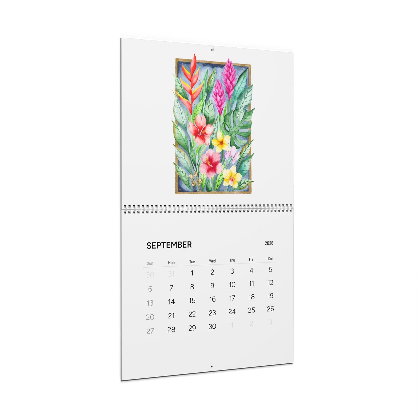 2026 Calendario Boricua Art Wall Calendar Watercolor Art Prints