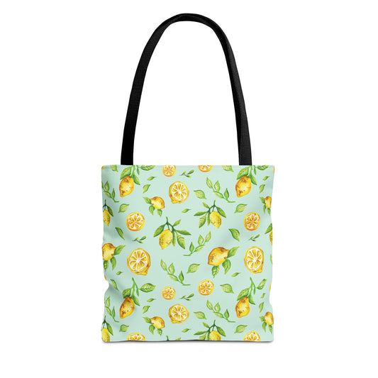 Citrus Blossom Tote Bag - Bright, Fun, and Practical for Shopping, Beach Days, Gifts or Everyday Use, Lemon Pattern, Eco-Friendly Bag