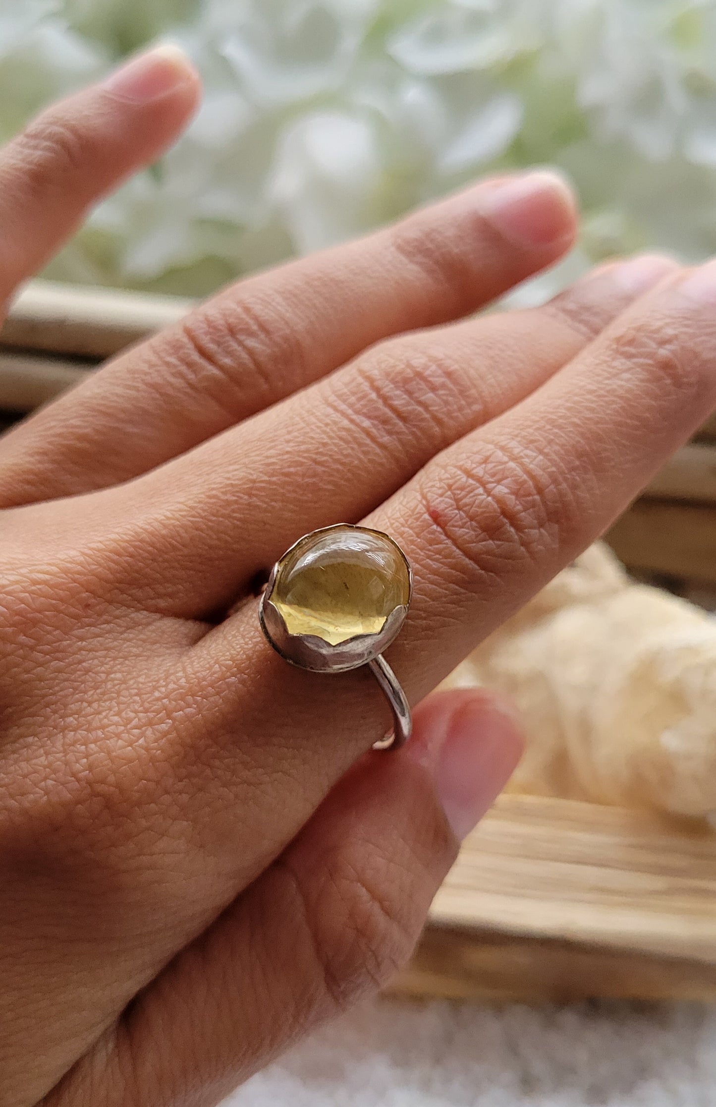 Citrine Sterling Silver Ring Size 7
