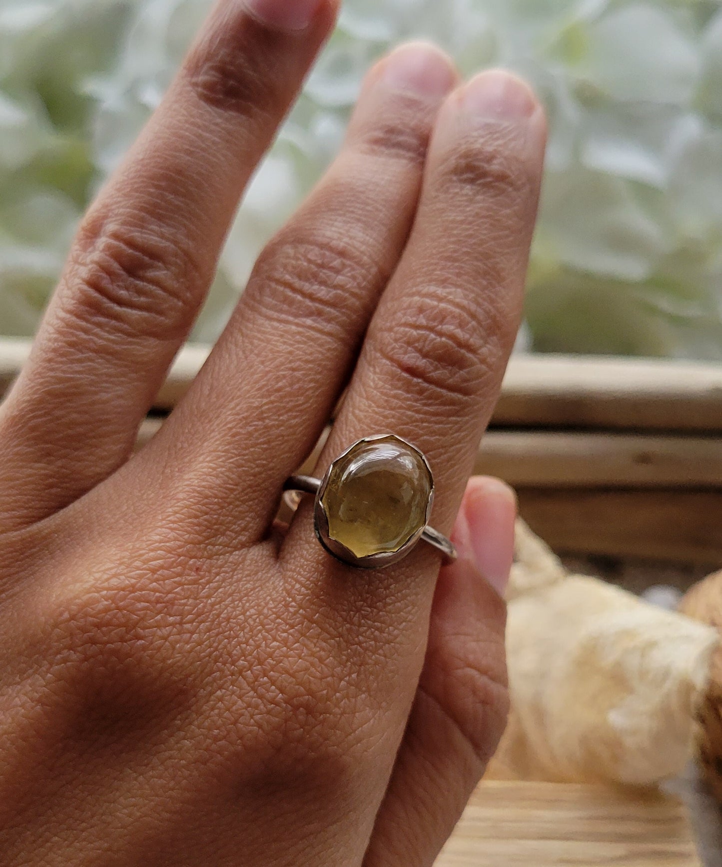 Citrine Sterling Silver Ring Size 7