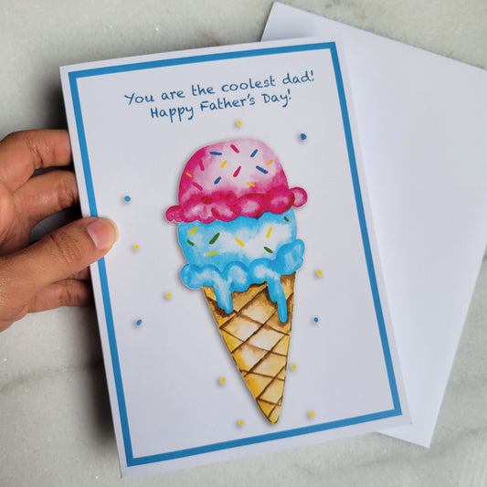 Ice Cream Father's Day Card