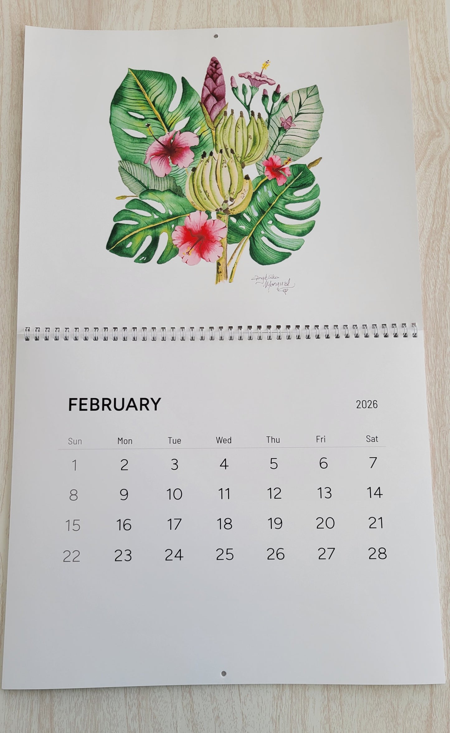 2026 Calendario Boricua Art Wall Calendar Watercolor Art Prints