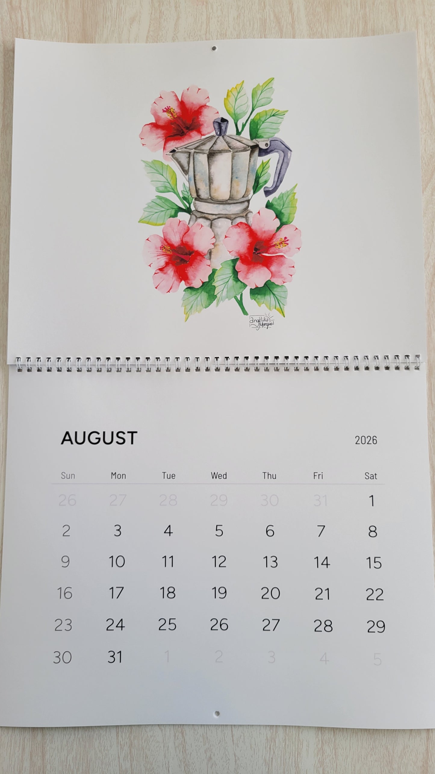 2026 Calendario Boricua Art Wall Calendar Watercolor Art Prints