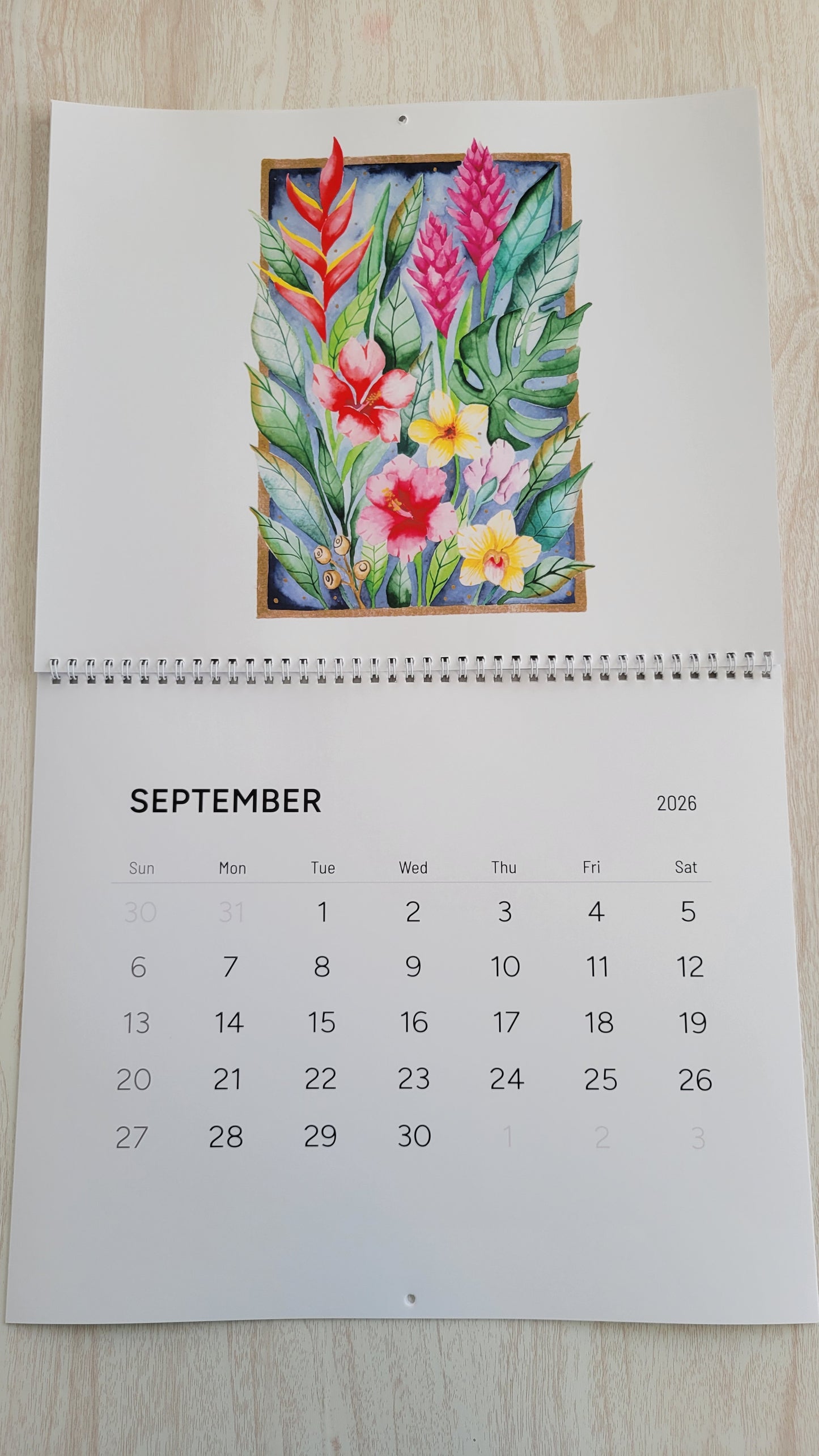 2026 Calendario Boricua Art Wall Calendar Watercolor Art Prints