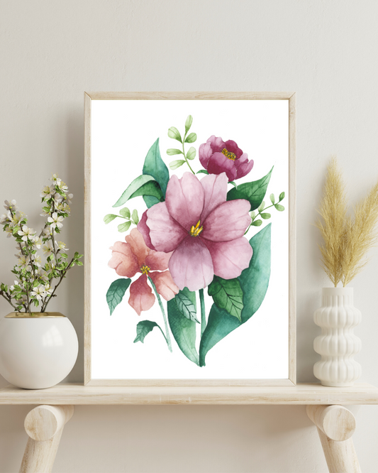 "Vintage Blush" Watercolor Art Print