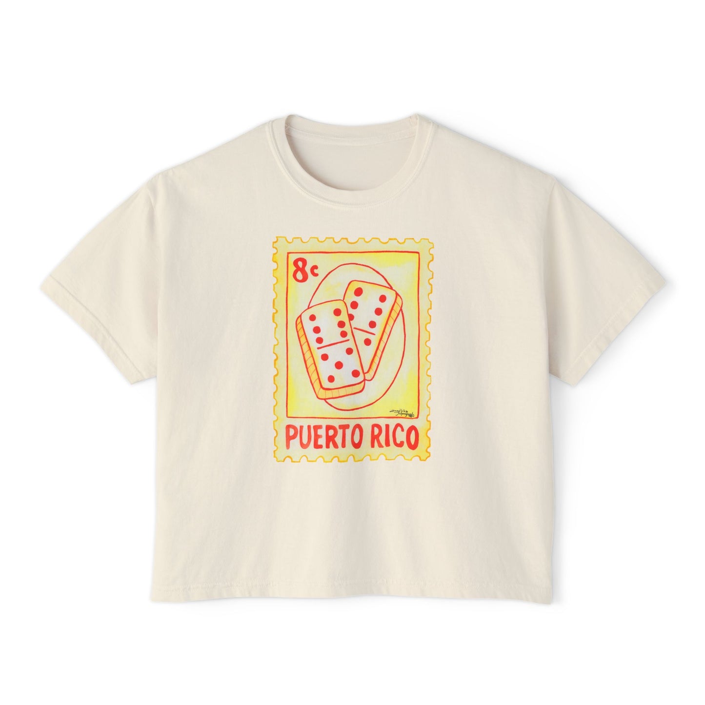 Women's Domino Puerto Rico Boxy Tee