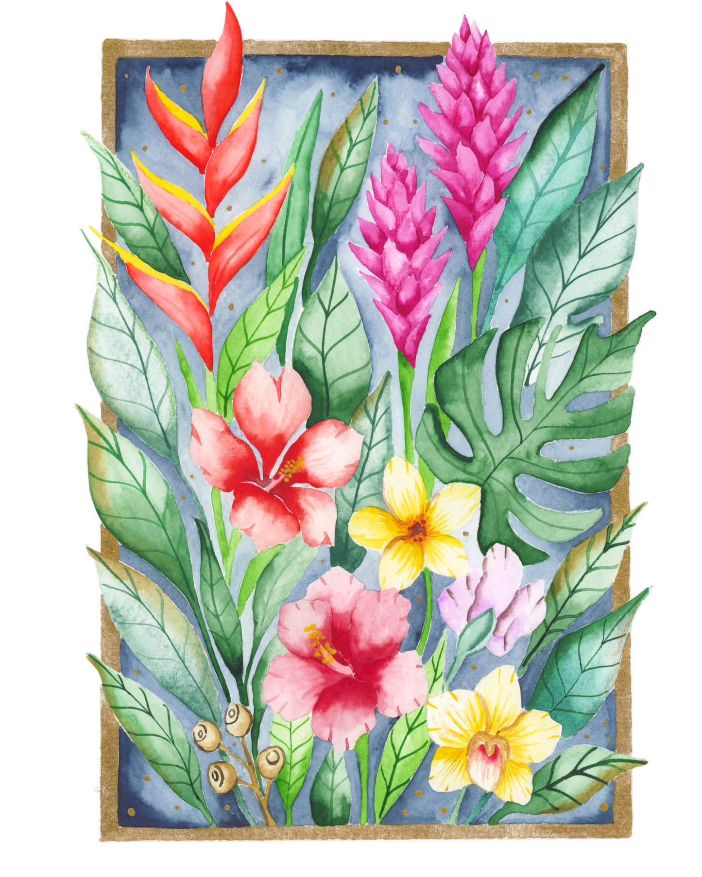 Botanical Watercolor Illustration Art Print