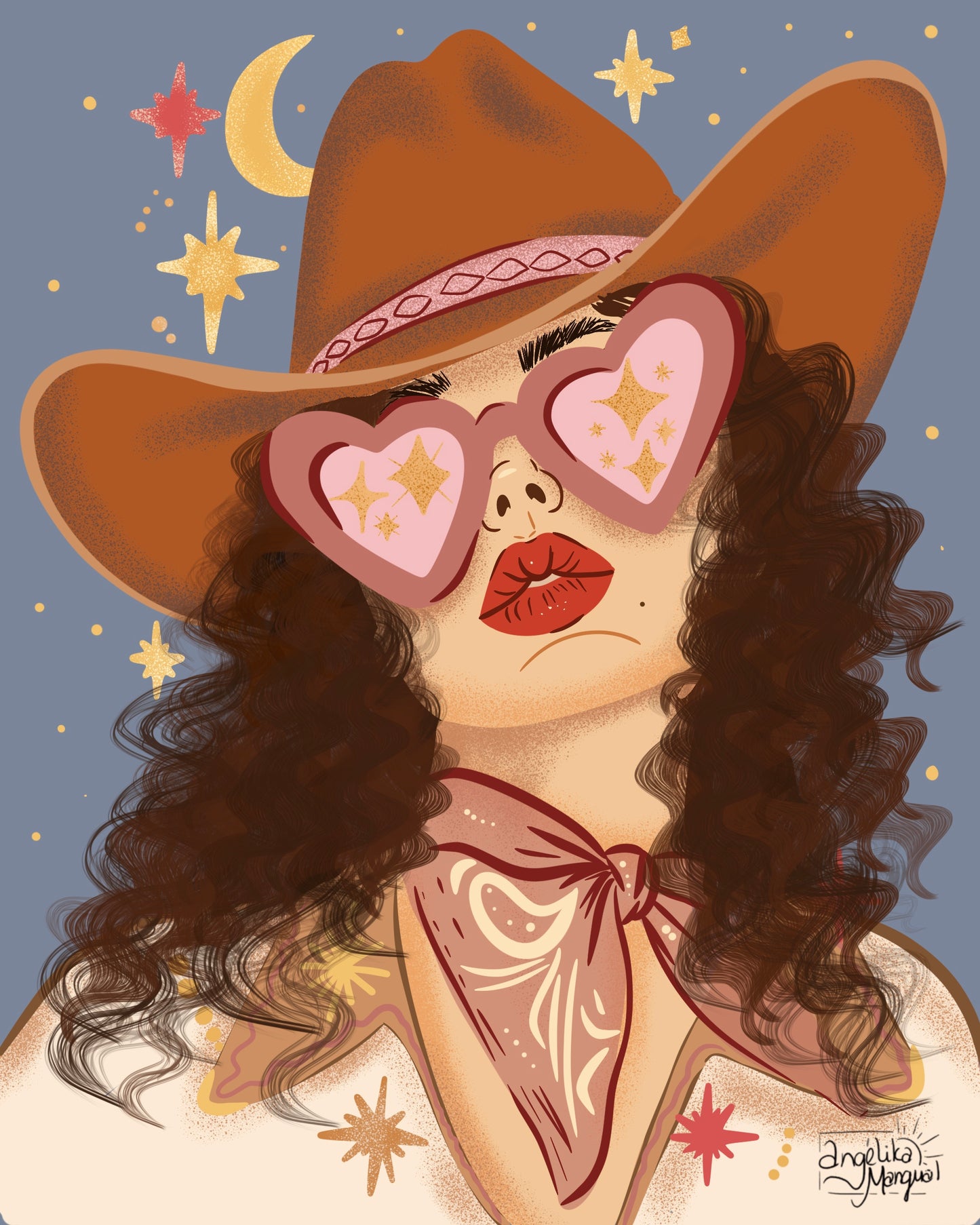 Cowgirl Western Vibe Digital Print