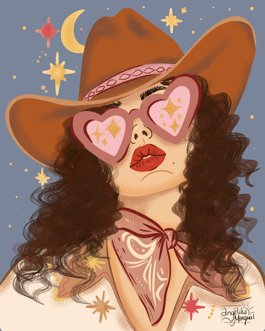 Cowgirl Western Vibe Digital Print