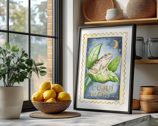 Coqui Nights Art Print