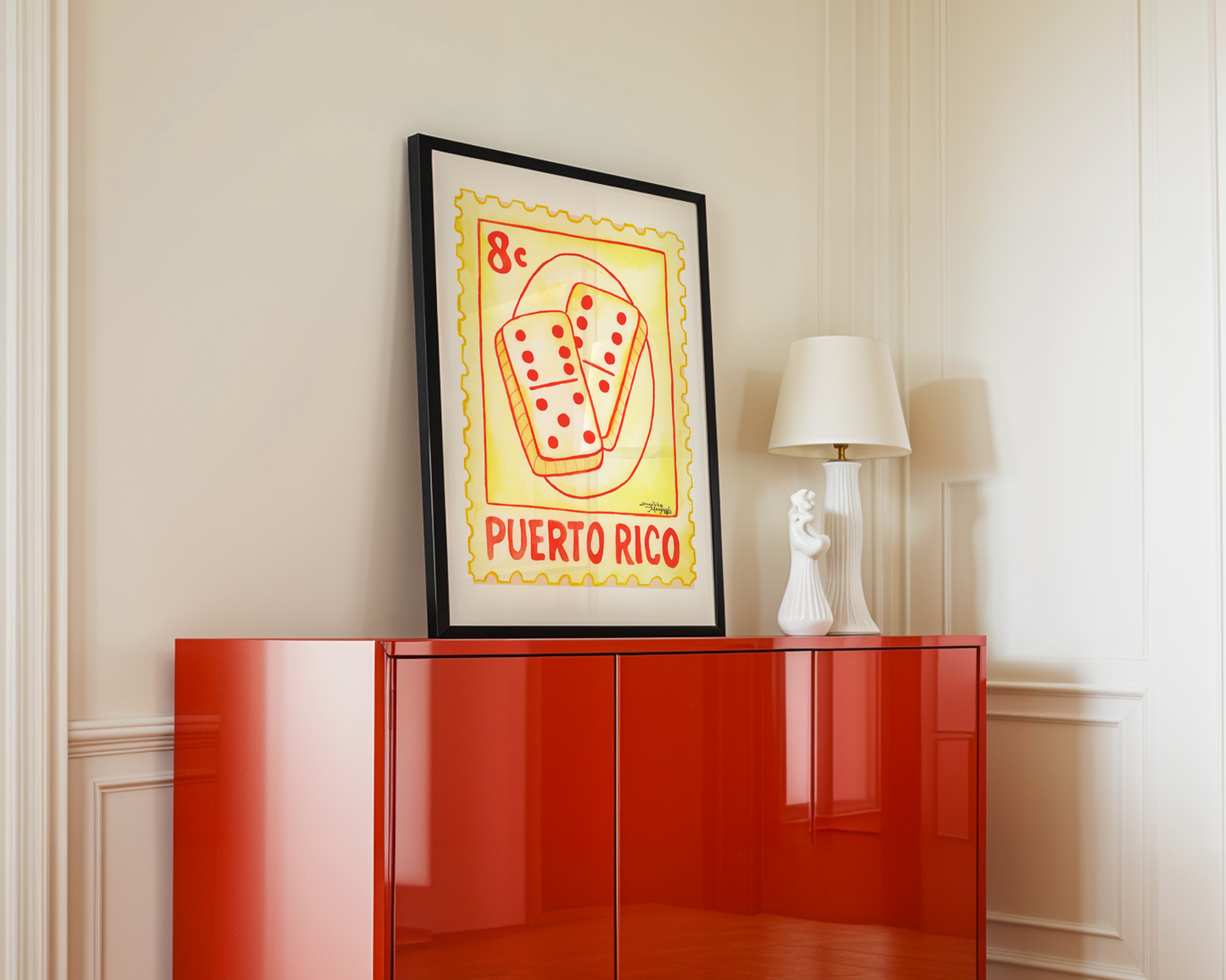 Domino Vintage Art Print