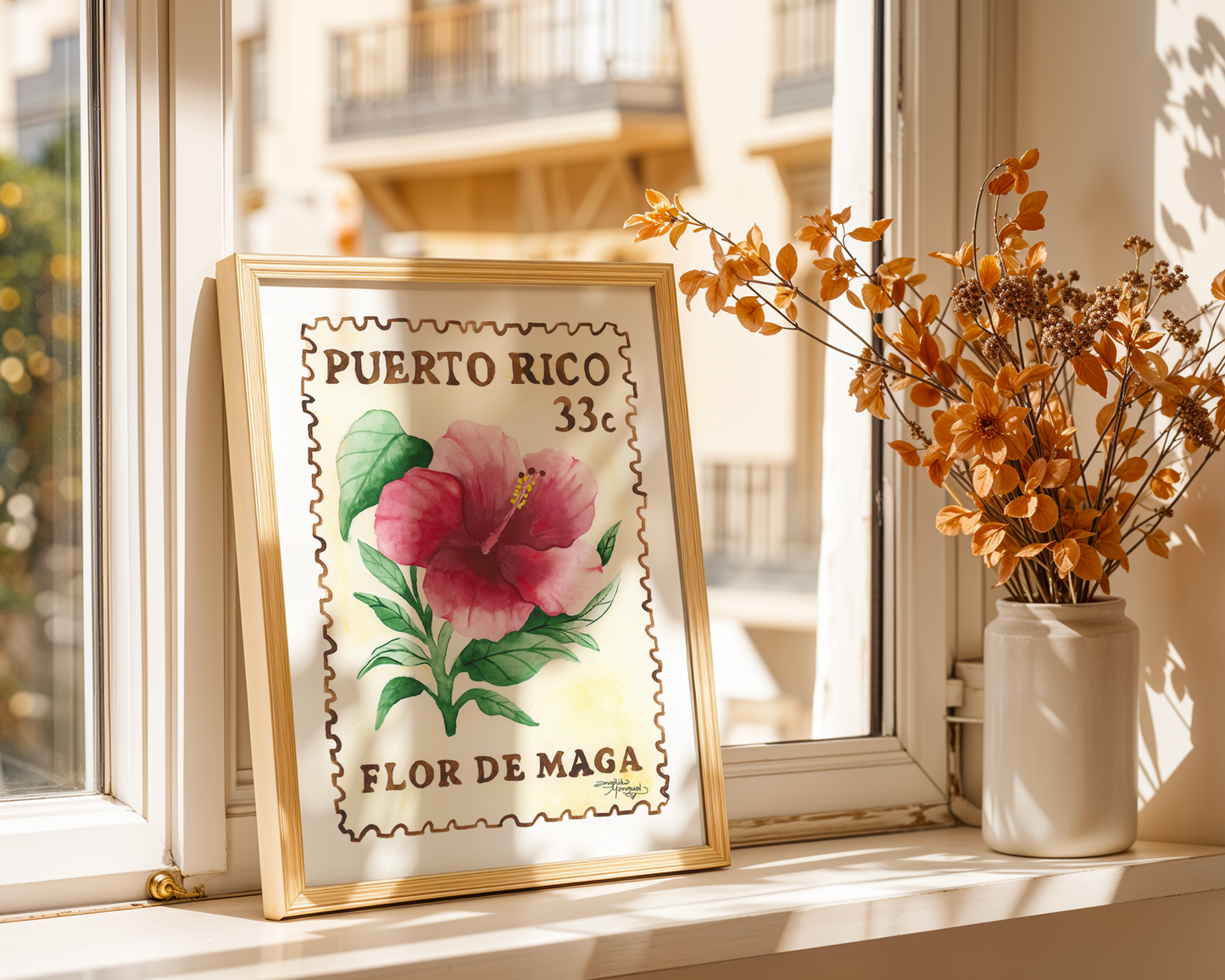Flor de Maga Watercolor Art Print