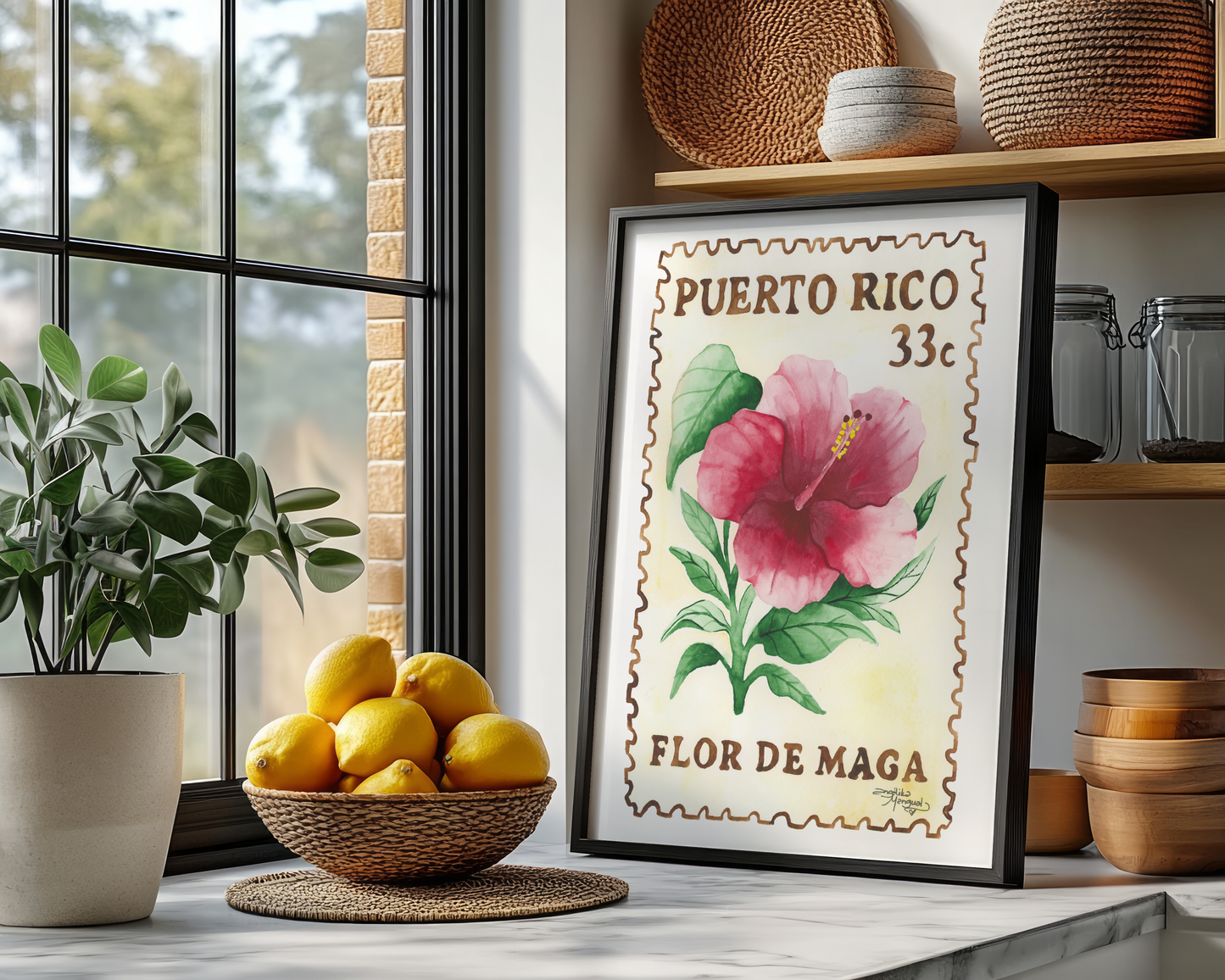 Flor de Maga Watercolor Art Print