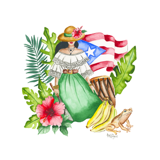 Jíbara Puertorriqueña Art Print